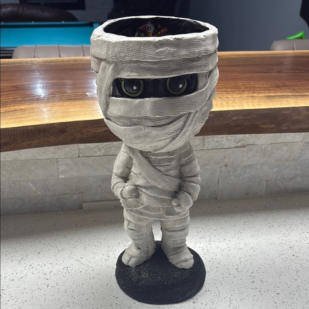 Mummy Candy Bowl with Black Base